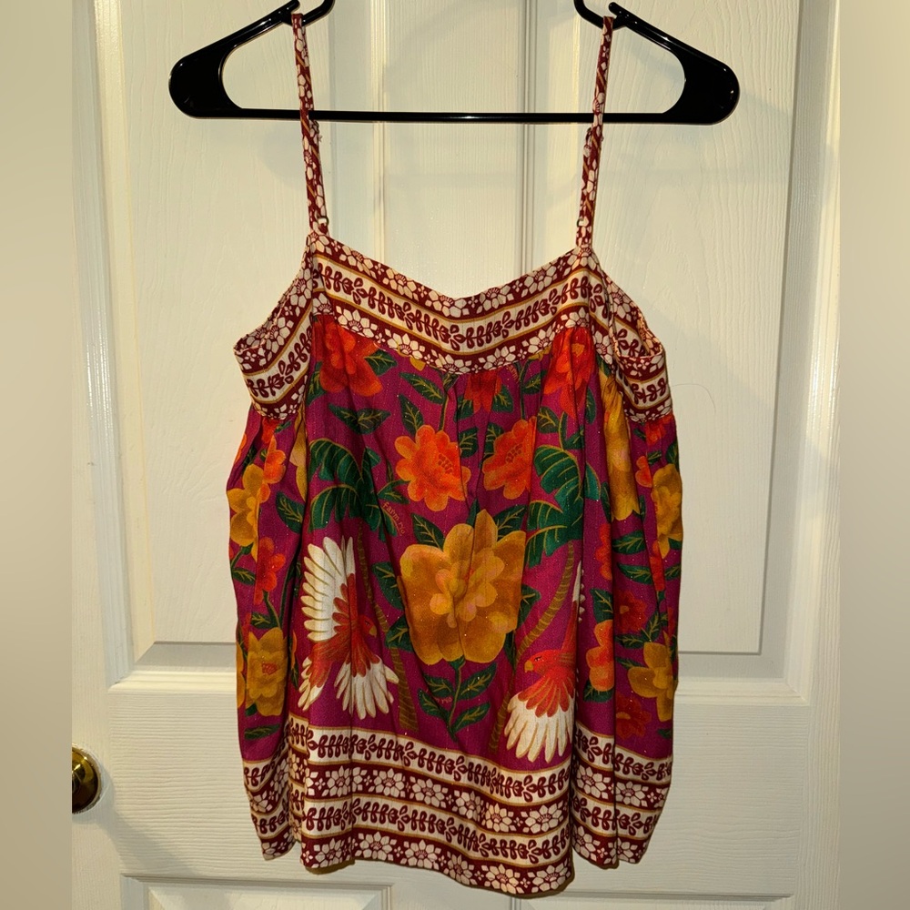 Farm Rio Magic Forest Sleeveless Crop‎ Top size M